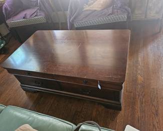 Item #49 Broyhill Coffee Table, Good Condition, 15.5" 48" 28"