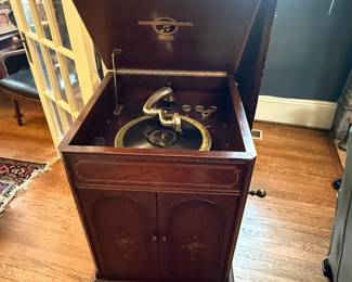 Item #1 Viva-Tonal Phonograph, Great Condition, H36" W19" D20"