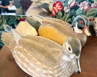 Item #256 Wooden Ducks Set of 2