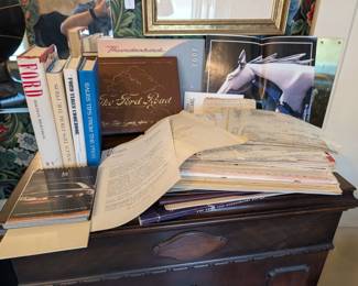 #272 Lot of Ford Dealer Paperwork (Sales Brochures, Books, LP records, 1965 Mustang Invoices, Dealership Sales Agreements from the 1950s & 60s)