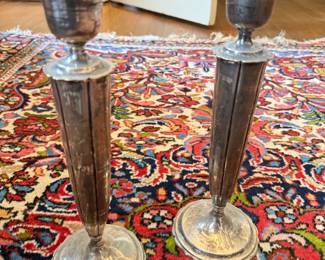 Item #206 Sterling Silver Candlesticks, Marked 8oz