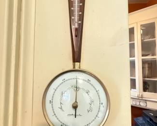 Item #155 1950s Barometer/Thermometer