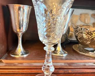 Item #215 Fine Glass Goblets Set of 5