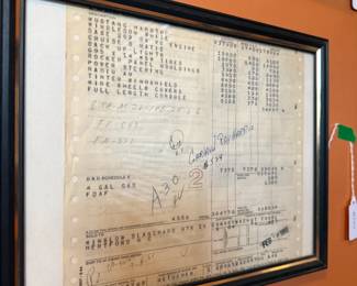 Item #174 Invoice for Ford Dealer w/ Cost of the 1965 Ford Mustang [Lotted with Item #173]