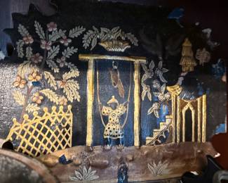 Item #234 Chinese Lacquer Panel c. 1900
