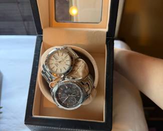 Item #107 TAG Heuer Watch Winder Box & Chronometer, ~2005 & Item #108 Seiko Wristwatch, ~1980