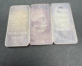 Item #309 Silver Bars Lot of 7
