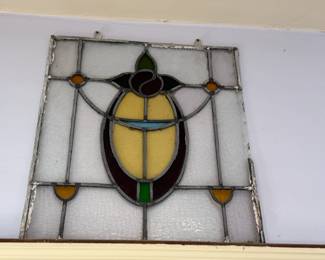 Item #115 Stained Glass , Good Condition, 19" 16"