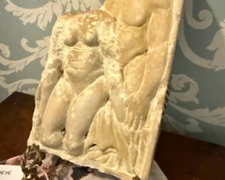 Item #75 Greek Stone Carving from Temple, c. 400 BCE, Aged Good Condition