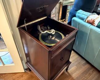 Item #1 Viva-Tonal Phonograph, Great Condition, H36" W19" D20"