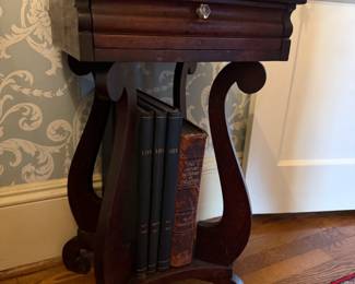 Item #74 1840s Table, Aged Good Condition, 27.5" 19" 15.5"