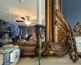 Item #9 Two Napoleonic Candlesticks,Great Condition, H7.25" W3.75"