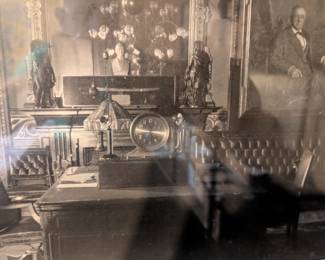 Item #104 Good Condition, Original Photo&Frame Photograph of the Office of Josephus Daniels, Secretary of the Navy under President Woodrow Wilson