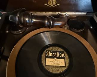 Item #200 1917 Mahogany Sonora Wooden Tone-Arm Record Player w/o Key , 53" 20" 20"