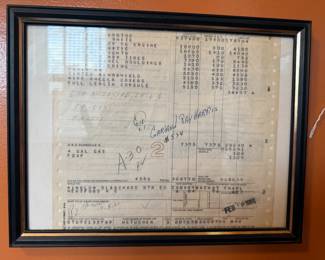 Item #174 Invoice for Ford Dealer w/ Cost of the 1965 Ford Mustang [Lotted with Item #173]