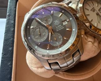Item #107 TAG Heuer Watch Winder Box & Chronometer, ~2005 & Item #108 Seiko Wristwatch, ~1980