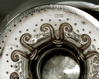 Item #224 1914 Sterling Silver Palace Goblets w/ Crest of French Empress Eugenie , Set of Two
