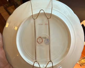 Item #23 Gilt-Edge Tuillerie Porcelain Plate, Great Condition ,Diameter9.75"