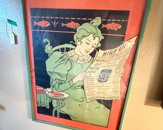 Item #142 Old Advertisement for Winslow, Rand & Watson Coffee, Good Condition, 20.5" 15"