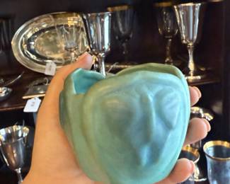 Item #236 1940s Sea-Green Van Briggle Pottery Vase