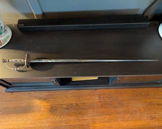 Item #17 Napoleonic General's Sword, Aged Wear L38" W4"(Hilt)
