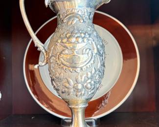 Item #239 1810s Coin Silver Pitcher, Sourced from Maryland - Marked A.E. Warner