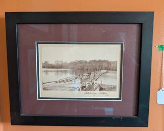 Item #170 Cabinet Card Photograph of Barrel Bridge in Hertford NC c. 1898-1900