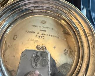 Item #223 1853 Sterling Silver British Tea Service, Marked Hunt&Roskell Silver