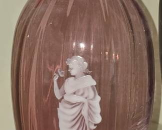 ANTIQUE MARY GREGORY FIGURAL VASE