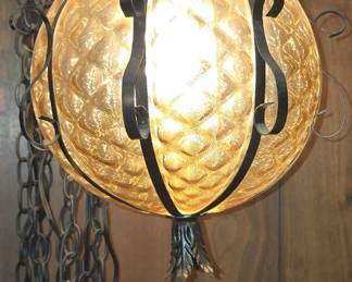 MID CENTURY HANGING SWAG LAMP