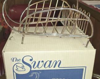 RARE "THE SWAN" FLATWARE CADDY