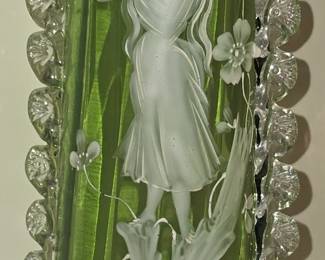 ANTIQUE MARY GREGORY FIGURAL VASE