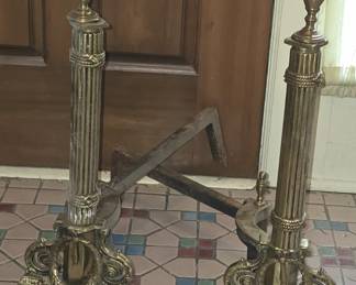 1940's FIREPLACE ANDIRONS