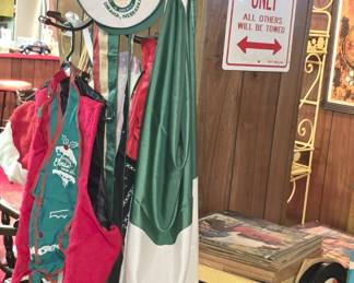 OMAHA SONS OF ITALY ITEMS, RED CROSS FLAG, ETC.