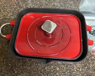  Cast iron bacon/burger press. 