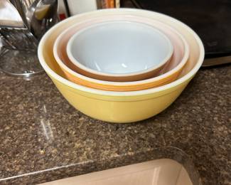 Pyrex bowls. 