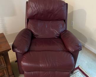 Leather recliner.