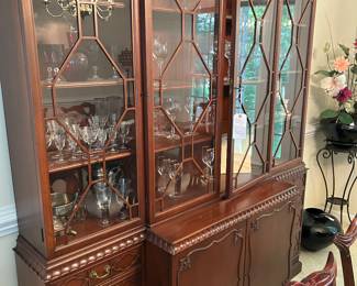 Beautiful mahogany breakfront.  Like new condition.  $495.