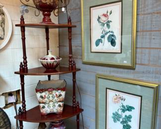 framed art, corner shelf and more.