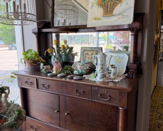 Antique Tiger Oak Buffet
