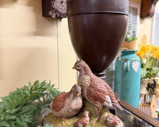 statuary, decorative pieces, clocks, bottles