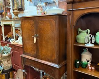 Antique furniture, painted furniture, green glassware and more.