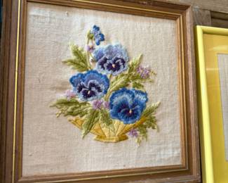 needlepoint framed art