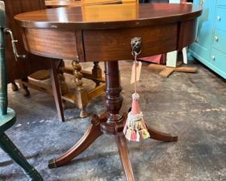 Vintage round tables, antique dresser, decopauged dresser.