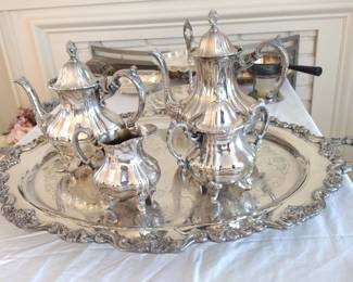 Large silver plated tea service