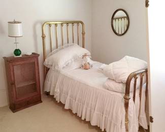 ANTIQUE BED AND CABINET