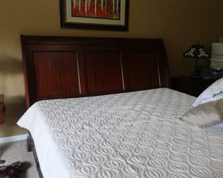 King headboard and frame with mattress