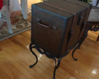 another view of box on stand
