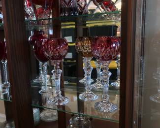 3 crystal glasses