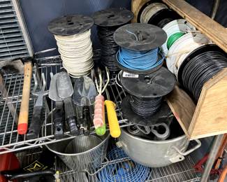 Copper wire & garden tools